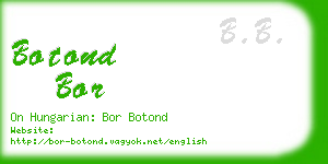 botond bor business card